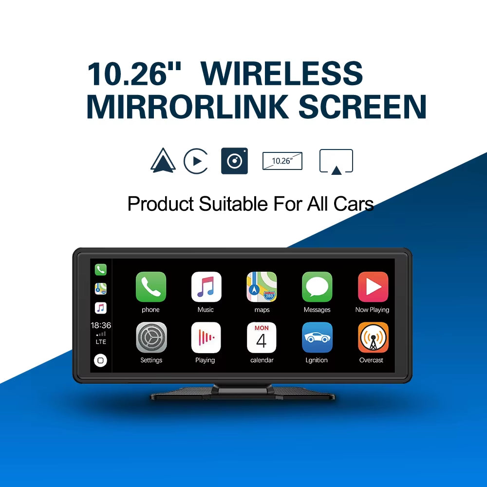 Drive Smart: 10.26-Inch Wireless Carplay & Android Auto Multimedia Video Player