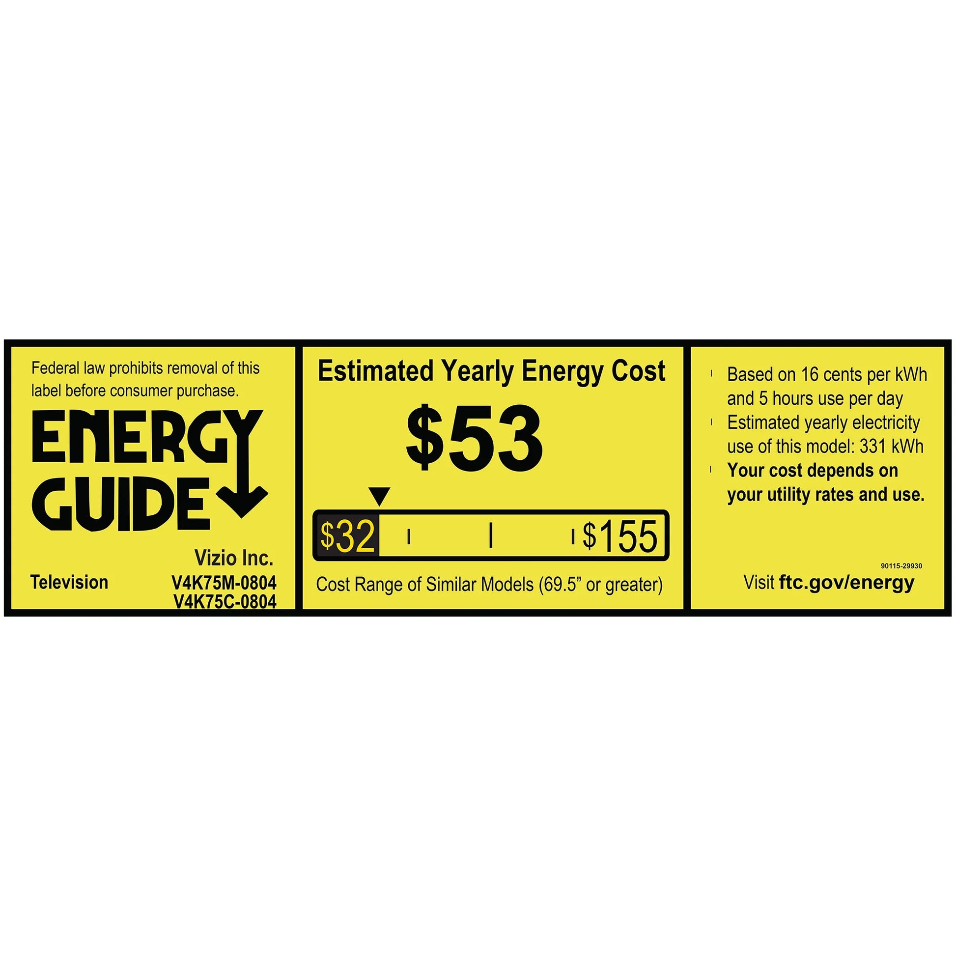 75” Class 4K UHD LED HDR Smart TV (V4K75M-08)