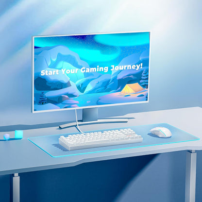 K552P Mechanical Gaming Keyboard TKL with 18 Backlight Modes, Hot-Swappable Blue Switches, 87-Key Compact Ergonomic Design, N-Key Rollover & Software Programmable Macro - RGB, White