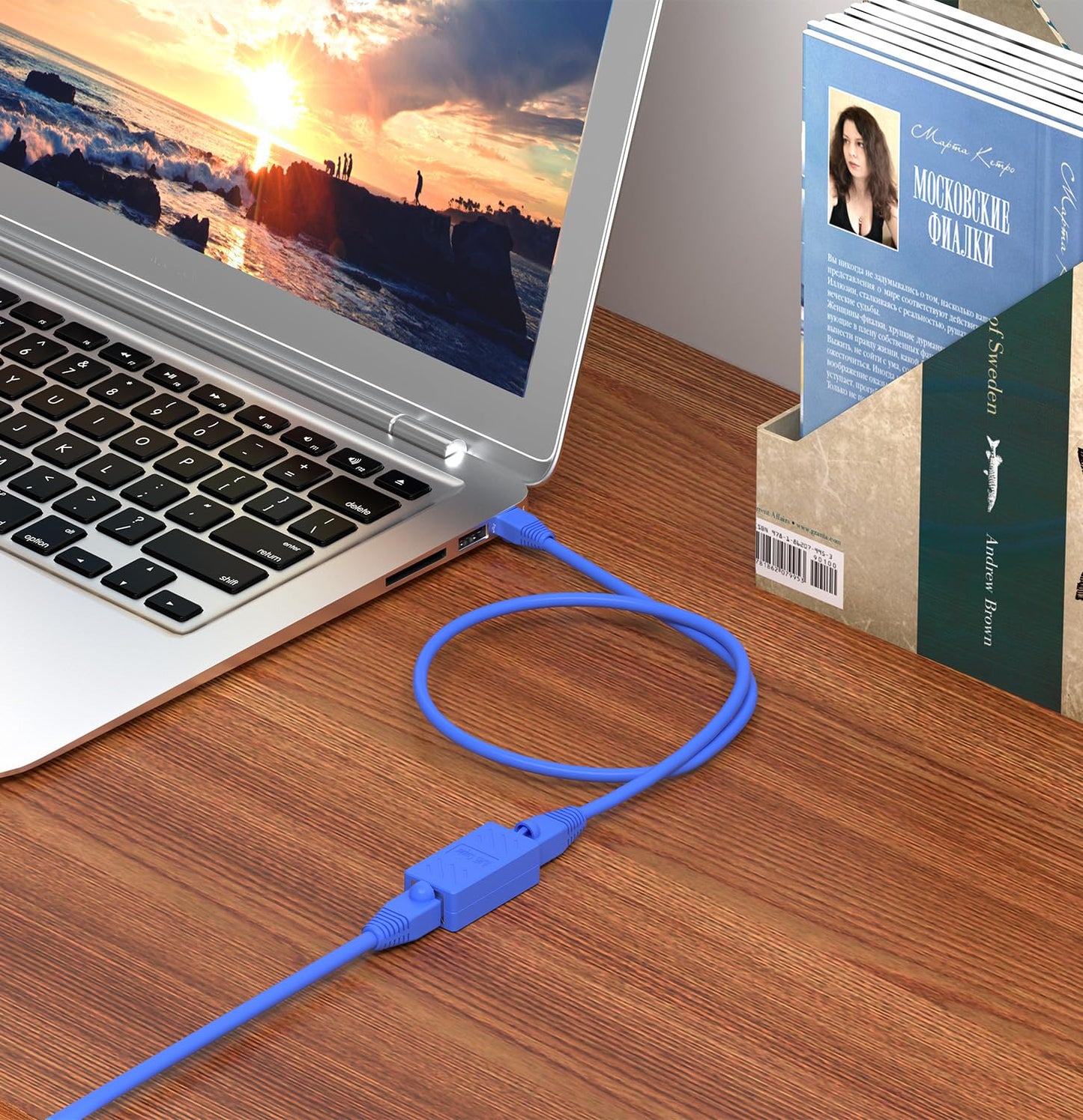 RJ45 Coupler Female to Female Ethernet Coupler for Cat7/Cat6/Cat5/Cat5E Network Cable Extender Adapter RJ45 in Line Coupler (Blue5 Pack)