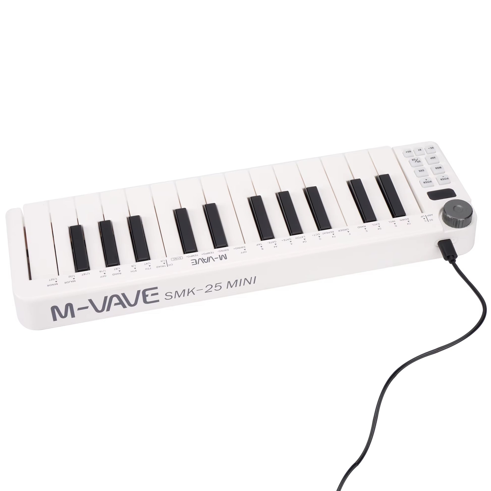 Smk-25Mini MIDI Keyboard Rechargeable 25-Key MIDI Control Keyboard Instrument Mini Portable USB Keyboard MIDI Controller