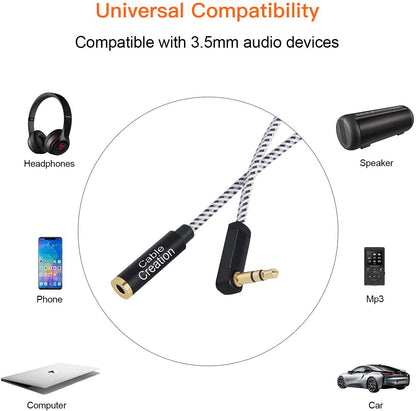 Stereo Jack Extension Cable Headphone Extension Cable 15FT 3.5Mm Male to Female Aux Extension Cable for Phones, Headphones, Speakers, Tablets, Pcs, MP3 Players and More, 4.5M
