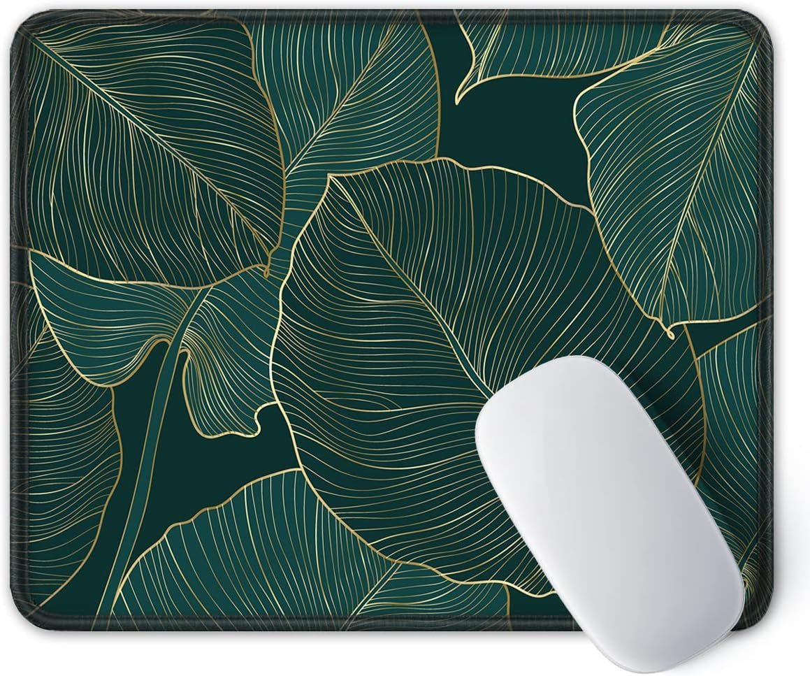 Mouse Pad with Non-Slip Rubber Base, Stitched Edge, Premium-Textured, Waterproof Gaming Mouse Pad for Wireless Mouse, Computers, Laptop, Office, 10.2×8.3 In, Palm Texture