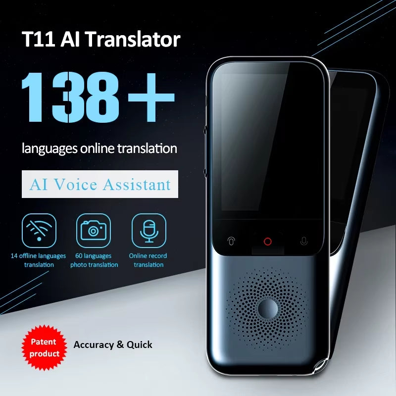 T11 Portable Audio Translator 138 Language Smart Translator Offline in Real Time Smart Voice AI Voice Photo Translator T10Pro