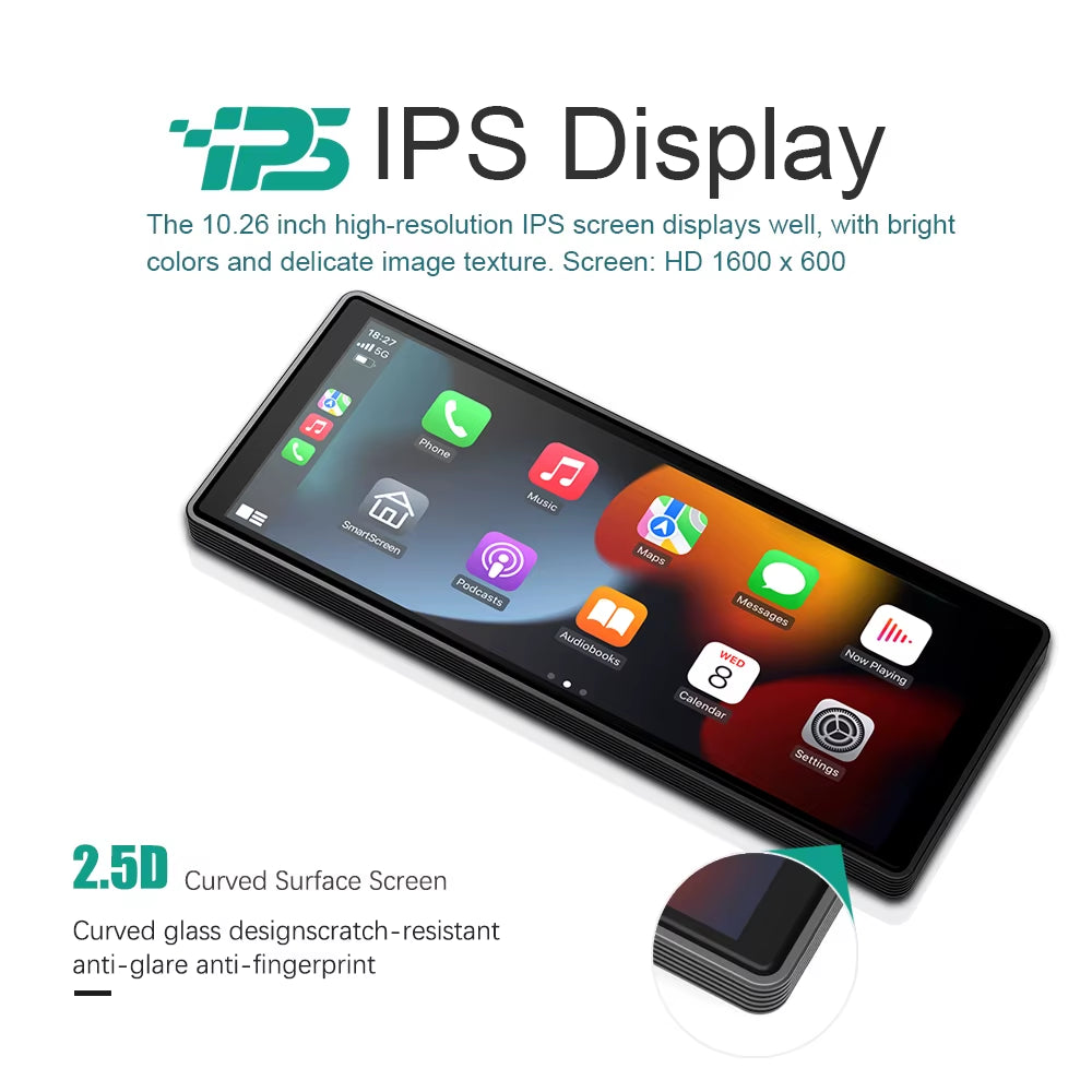 Drive Smart: 10.26-Inch Wireless Carplay & Android Auto Multimedia Video Player