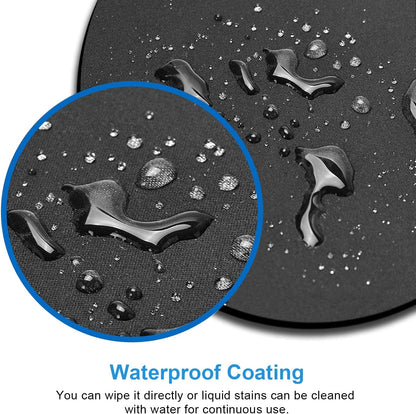 Mouse Pad, Blue Watercolor Lotus Flower round Mouse Pad, Non-Slip Rubber Base Mousepad for Laptop Computer, Personalized Small Mousepad with Designs for Women, 7.9 X 7.9 Inch