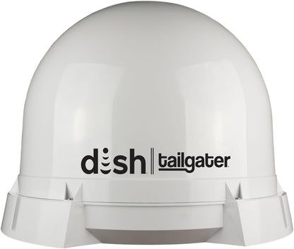 DT4450 DISH Tailgater Bundle - Portable/Roof Mountable Satellite TV Antenna and DISH Wally HD Receiver , White , Western & Eastern Arc Satellites