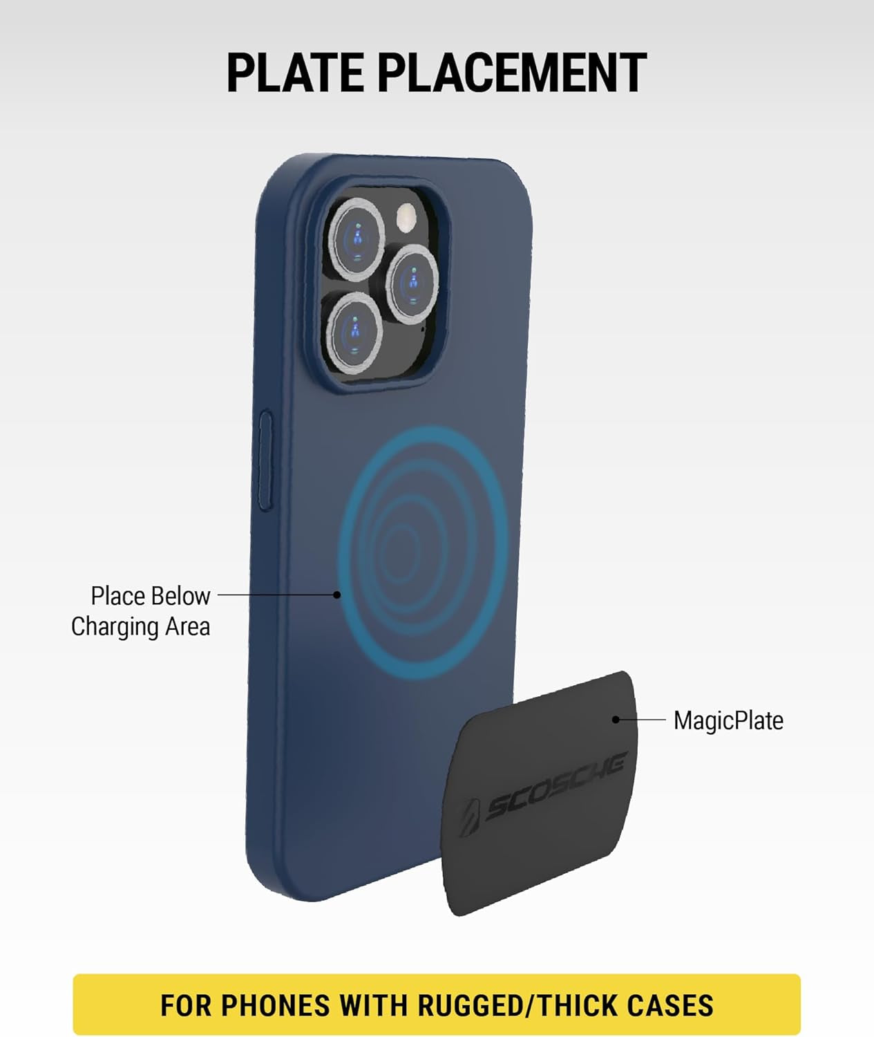 MAGRKI Magicmount Magnetic Mount Replacement Plate Kit for Mobile Devices, Black